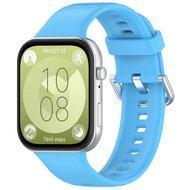 Siliconen bandje met gesp - Blauw - Huawei Watch Fit 3 / Fit 4 Siliconen bandje met gesp - Blauw - Huawei Watch Fit 3 / Fit 4