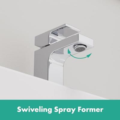 Hansgrohe Wastafelmengkraan Vernis Shape Eengreeps 70 CoolStart Zinc Met Trekwaste Chroom - thumbnail