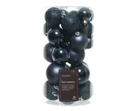 30 onbreekbare kerstballen mixkoker nacht blauw - thumbnail
