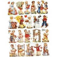 Creativ Company Vintage plaatjes nostalgische kinderen, 2 vellen - thumbnail