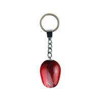 Tulp sleutelhanger rood aubergine 3,5cm - thumbnail
