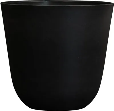 TS Collection bloempot palermo kunststof 13x12cm zwart