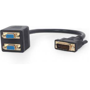 Passieve DVI - VGA x 2 splitterkabel, 0,3 m