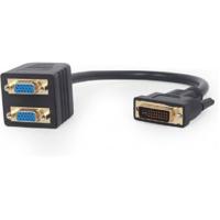Passieve DVI - VGA x 2 splitterkabel, 0,3 m - thumbnail