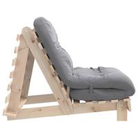 Futon slaapbank met matras 80x206x11 cm massief grenenhout - thumbnail
