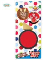 Rode schmink doosje met sponsje - thumbnail