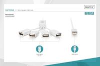 Digitus DA-70216 USB 2.0-hub 4 poorten Wit - thumbnail