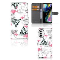 Motorola Moto G52 | Moto G82 | Telefoonhoesje | Met pasjeshouder | Flamingo Triangle - thumbnail