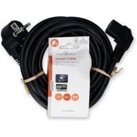 Nedis CEGL10020BK50 Stroomkabel Type F (cee 7/7) Male Iec-320-c13 Gehoekt Gehoekt Vernikkeld 5.00 M Rond Pvc Zwart Label - thumbnail