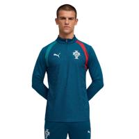 PUMA Portugal Trainingstrui 1/4 Zip 2026-2028 Blauwgroen Wit - thumbnail