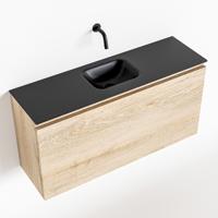 MONDIAZ OLAN 100cm toiletmeubel washed_oak. LEX wastafel urban midden geen kraangat - thumbnail