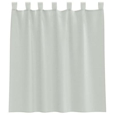 Gordijnen voile met lussen 2 st 140x140 cm lichtgrijs