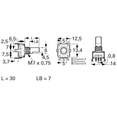 Bourns PEC11R-4230F-S0024 Roterende encoder 1 stuk(s)