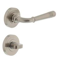 Deurkruk 1725 Emily op rond rozet 7mm nokken met WC8mm chroom nikkel mat - thumbnail