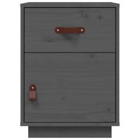 Nachtkastje 40x34x55 cm massief grenenhout grijs - thumbnail