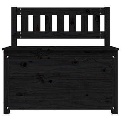 Bankje 80x41x77 cm massief grenenhout zwart