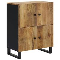 Dressoir met 4 deuren 60x33x75 cm massief mangohout - thumbnail
