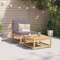 Tuinbank met kussens massief acaciahout - thumbnail
