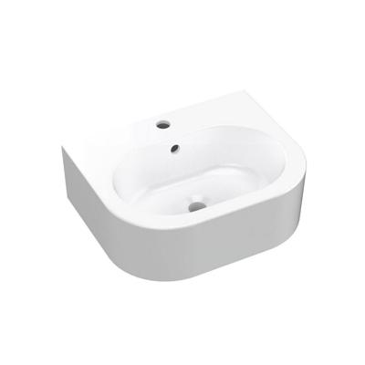 Wastafel Sapho Flo Ceramic Half Rond 50x40x16.5 cm Keramiek Wit Sapho Wastafel Sapho Flo Ceramic Half Rond 50x40x16.5 cm Keramiek Wit Sapho