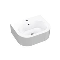 Wastafel Sapho Flo Ceramic Half Rond 50x40x16.5 cm Keramiek Wit Sapho - thumbnail