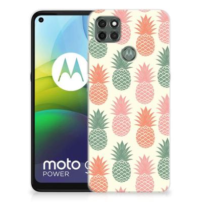 Motorola Moto G9 Power | Siliconen Case | Ananas