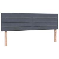 Boxspring met matras fluweel donkergrijs 140x220 cm - thumbnail