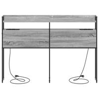 Opberghoofdbord met plank Grijs sonoma 135 cm Bewerkt hout - thumbnail