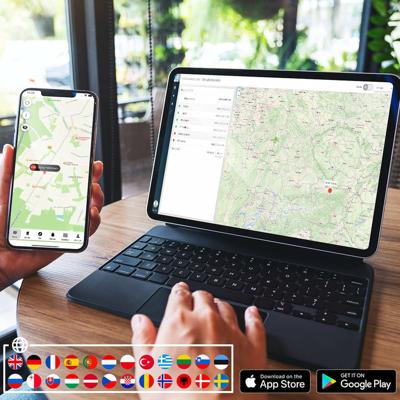 YUKAtrack GPS-Tracker Auto, voertuigen, vrachtwagen met SIM kaart en data flat heel Europa LIVE tracking, complete set: geen abonnement, geen contract, OBD 2 tracking box, direct klaar voor gebruik