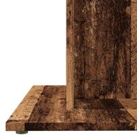 Eettafel 80x80x75 cm bewerkt hout oud houtkleurig - thumbnail