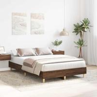 Bedframe zonder matras 140x190 cm spaanplaat bruin eikenkleurig - thumbnail