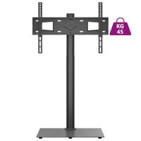 VidaXL Tv-standaard hoekmodel 1-laags voor 32-65 inch zwart - thumbnail