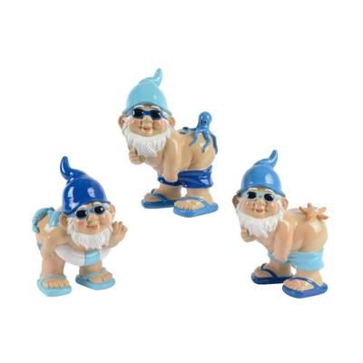 Decoris Figuur kabouter zomers 12x10x18cm