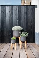 Rough Eco-line hangende bloempot XL 23x20 cm Patt zwart - thumbnail