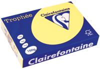 Clairefontaine Trophée Pastel, gekleurd papier, A4, 160 g, 250 vel, citroengeel - thumbnail