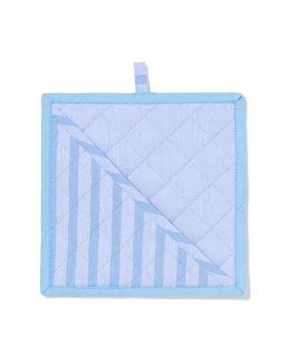 HEMA Pannenlap 21x21cm katoen strepen blauw (blauw)