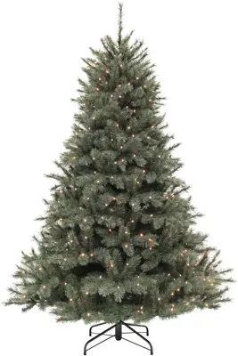 Triumph Tree Forest frosted verlichte kunstkerstboom blauwgroen 230cm - 400 lampjes