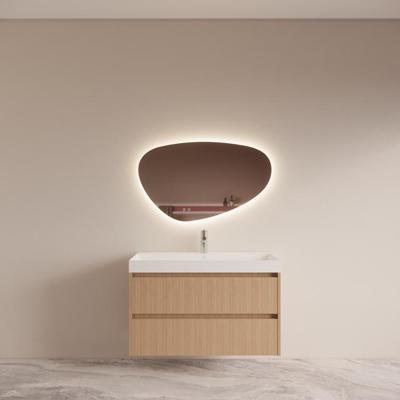 Badmeubelset BWS Riga Met Lako Wastafel Wit 100 cm Licht Eiken Japandi Badmeubelset BWS Riga Met Lako Wastafel Wit 100 cm Licht Eiken Japandi