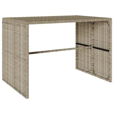 3-delige Tuinset met kussens poly rattan lichtgrijs - thumbnail