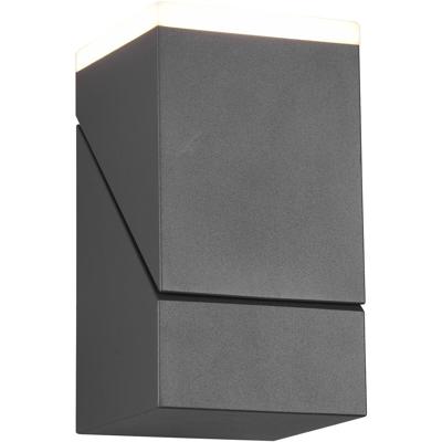 LED Wandlamp Buiten - 7W Warm Wit 3000K - Mat Antraciet Aluminium - Trion Avirma