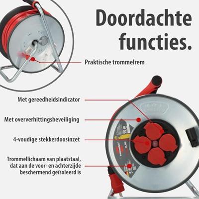 Brennenstuhl Professional SteelCore Kabelhaspel SC 5110 IP44 | 50m | H07BQ-F 3G1,5 - 9191500210