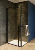 Riho Lucid GD201 douchecabine 80x90cm mat zwart - thumbnail