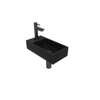 INK - Fonteinpack Quartz Links incl. Fonteinkraan - Design Sifon - Design Plug en Montageset - 360x180x90 Mm - Zwart - thumbnail