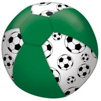 Amscan Ballonhoes met 3 ballonnen voetbal groen 23 cm | 20 stuks - thumbnail
