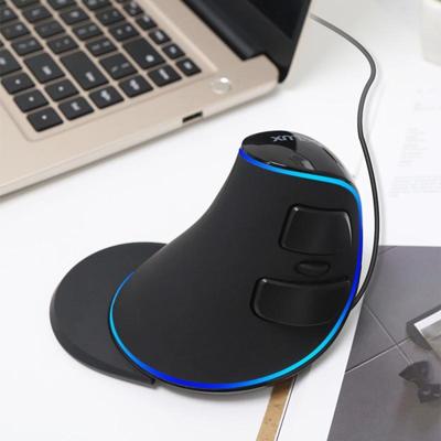 DELUX M618 Plus bekabelde blauwe versie Optical Mouse ergonomische verticale muis 1600DPI