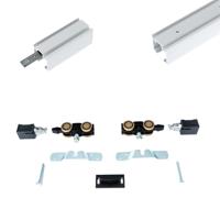 Xperta set 4m rail - Wit - Plafond opbouw - Dubbele deur - Deurdikte 50-55mm - Dubbele softclose - opbouw - thumbnail