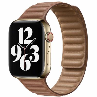 Apple origineel Leather Link Apple Watch medium 42mm / 44mm / 45mm Saddle Brown - MY9H2ZM/A