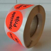 Etiket fluor rood 35mm Speciale Prijs - 20 stuks - thumbnail