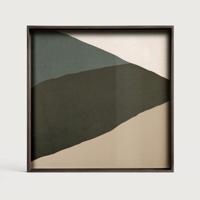 Ethnicraft Vierkant Dienblad 'Wabi Sabi' 38 x 38cm, kleur Blauw - thumbnail