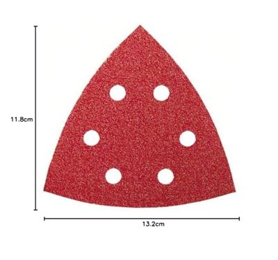 Bosch Accessories 2609256A57 Deltaschuurpapier Met klittenband, Geperforeerd Korrelgrootte (num) 80 Hoekmaat 105 mm 5 stuk(s) - thumbnail