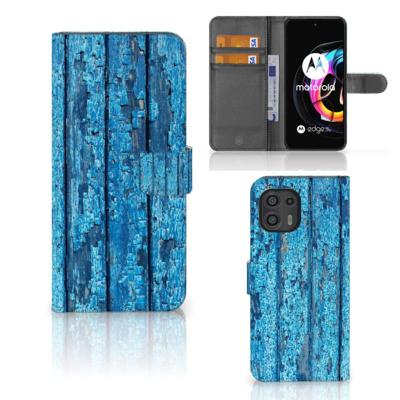Motorola Edge 20 Lite | Book Style Case | Wood Blue